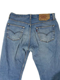 Jean Levi's 501 vintage W34 L32 – Made in Poland – Bleu délavé stonewash – Coupe droite Taille 44 FR / 50 eu