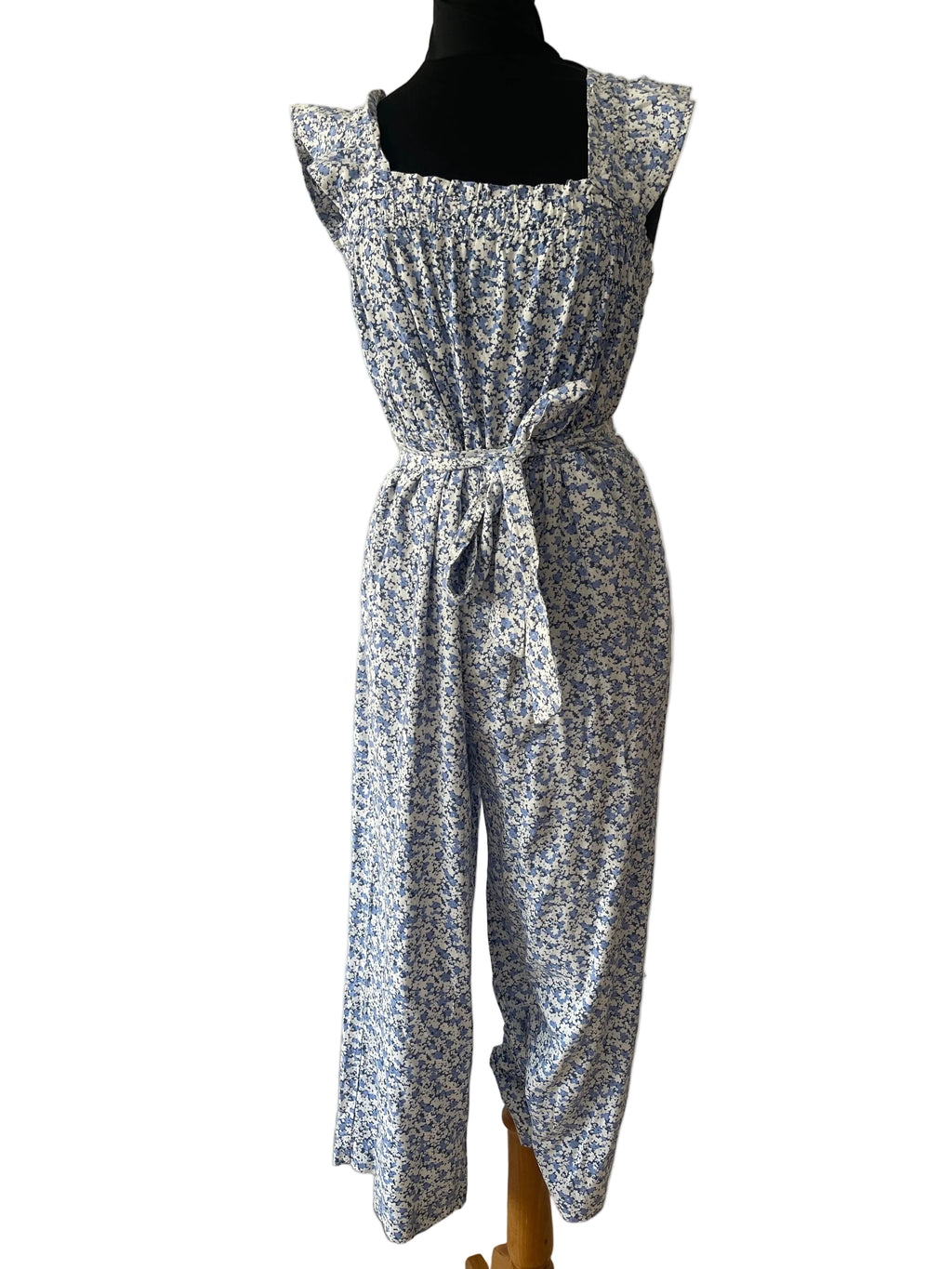 Linen blue jumpsuit