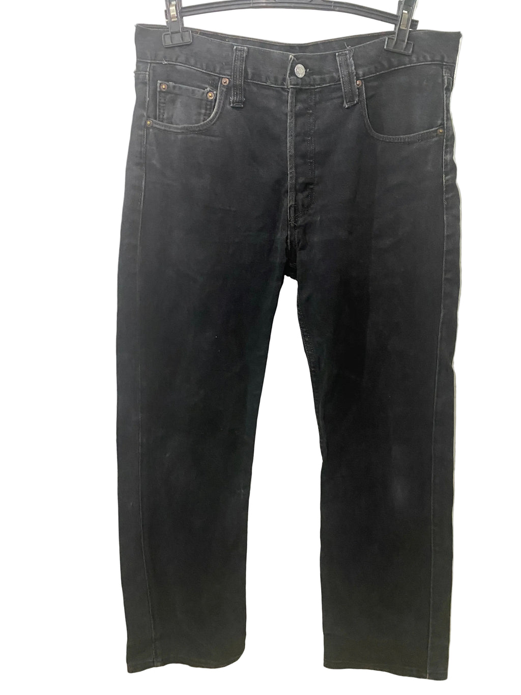 Jean Levi's 501 vintage W34 L32 – Made in USA – Noir délavé – Coupe droite unisexe Taille 44 Fr/50 eu