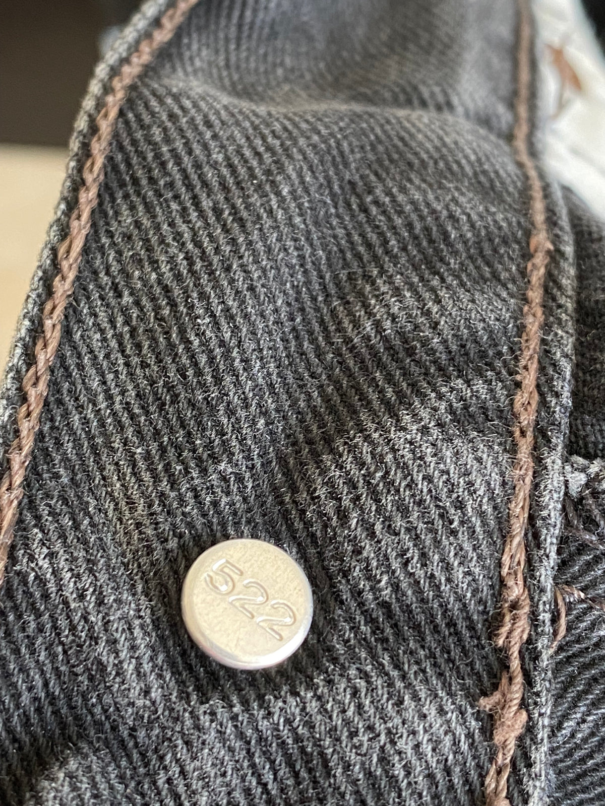Jean Levi's 501 vintage W34 L32 – Made in USA – Noir délavé – Coupe droite unisexe Taille 44 Fr/50 eu