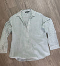 Chemise rayée blanche et verte Dunnes