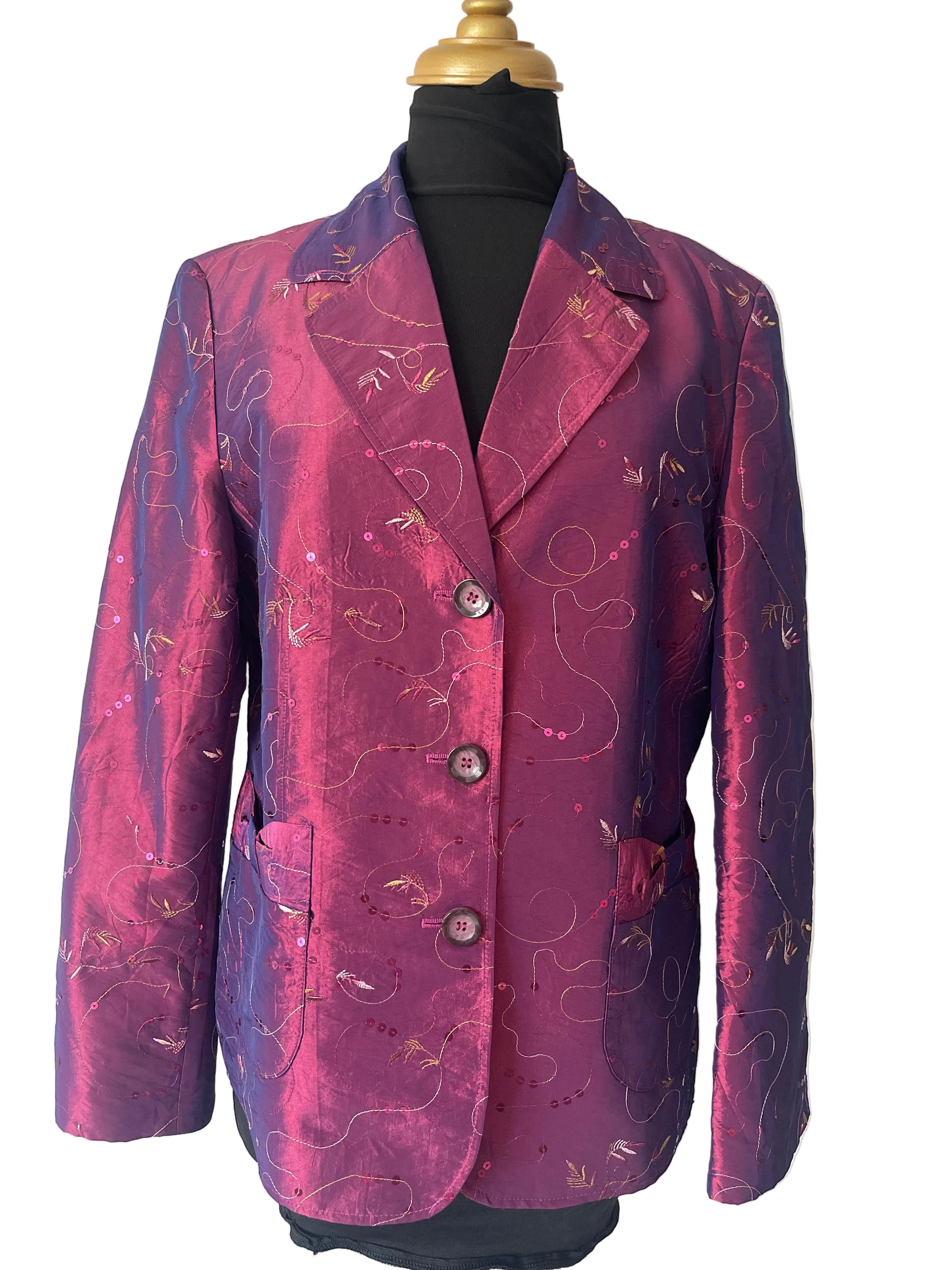 Blazer fuchsia irisé