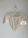 Barboteuse fleurie en gaze de coton