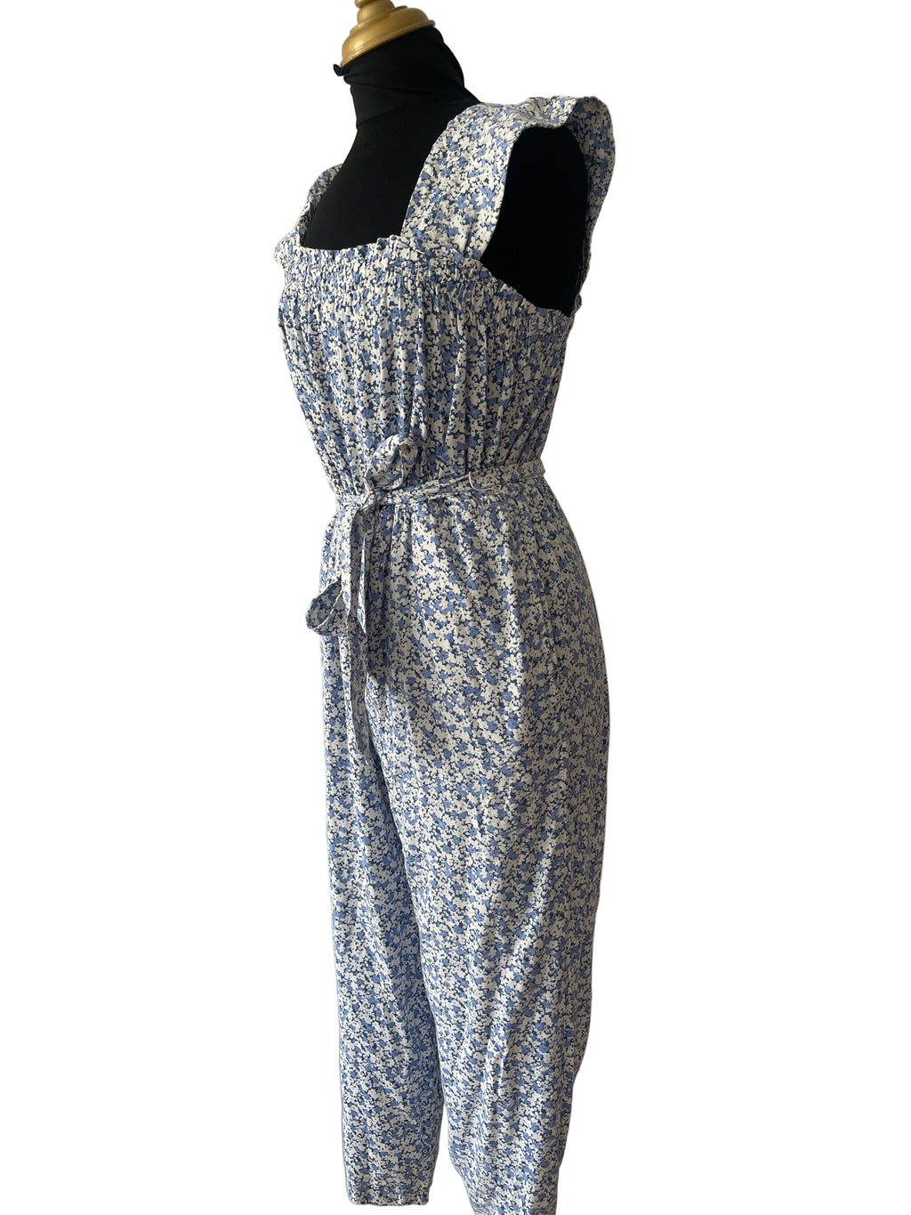 Linen blue jumpsuit