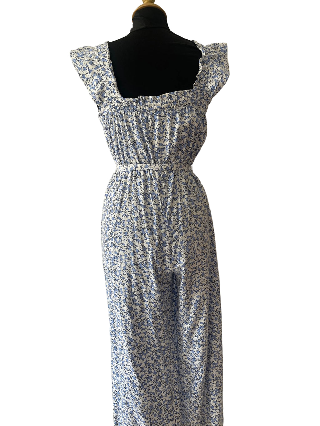 Linen blue jumpsuit