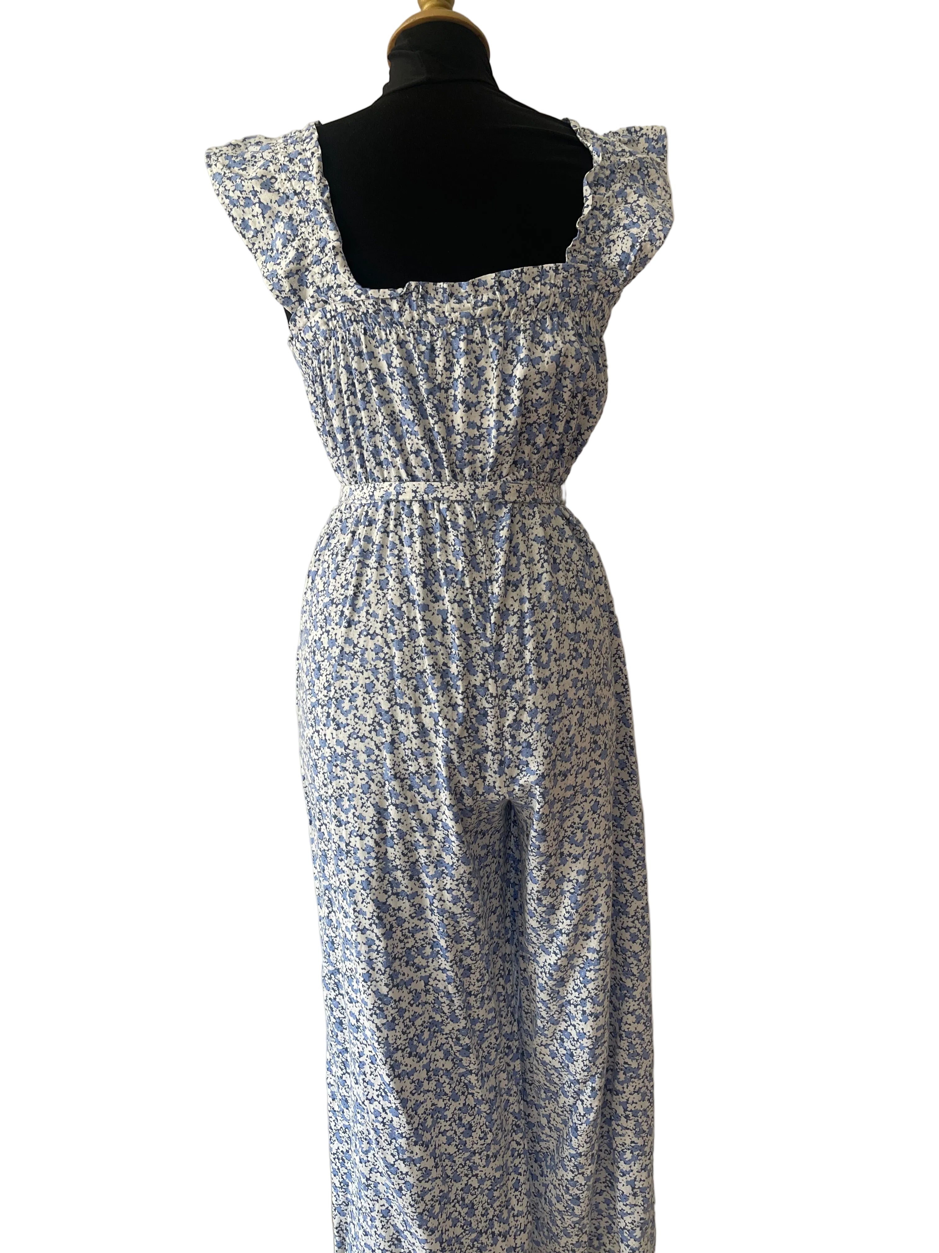 Linen blue jumpsuit