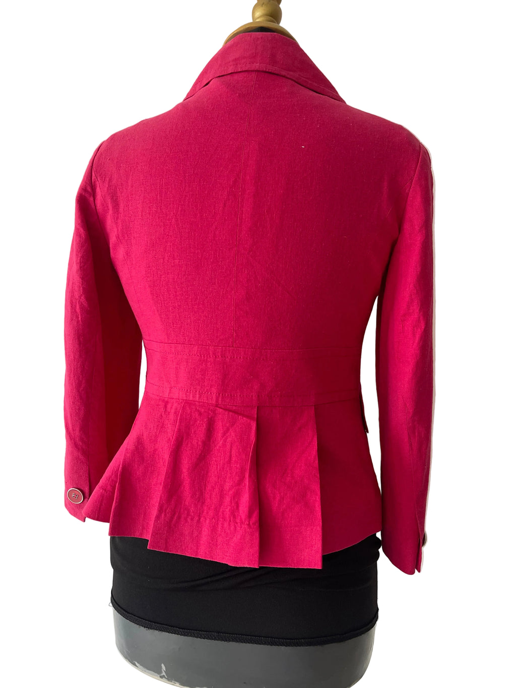 Veste Courte Fuchsia Style Caban / Blazer Croisé
