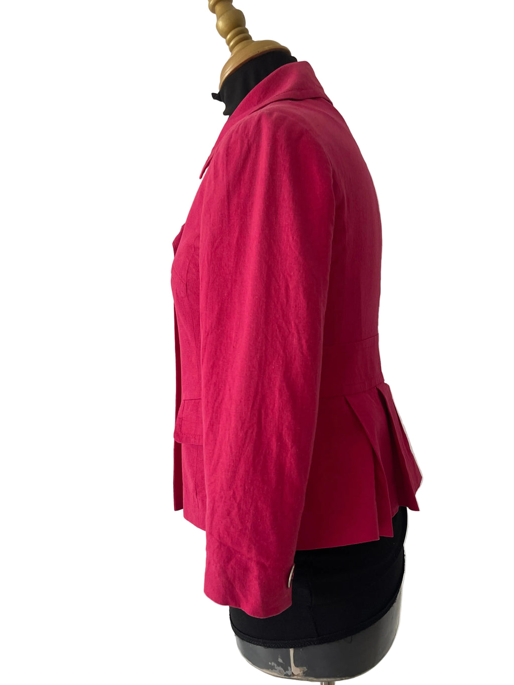 Veste Courte Fuchsia Style Caban / Blazer Croisé