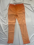Jean slim saumoné orange taille élastique femme