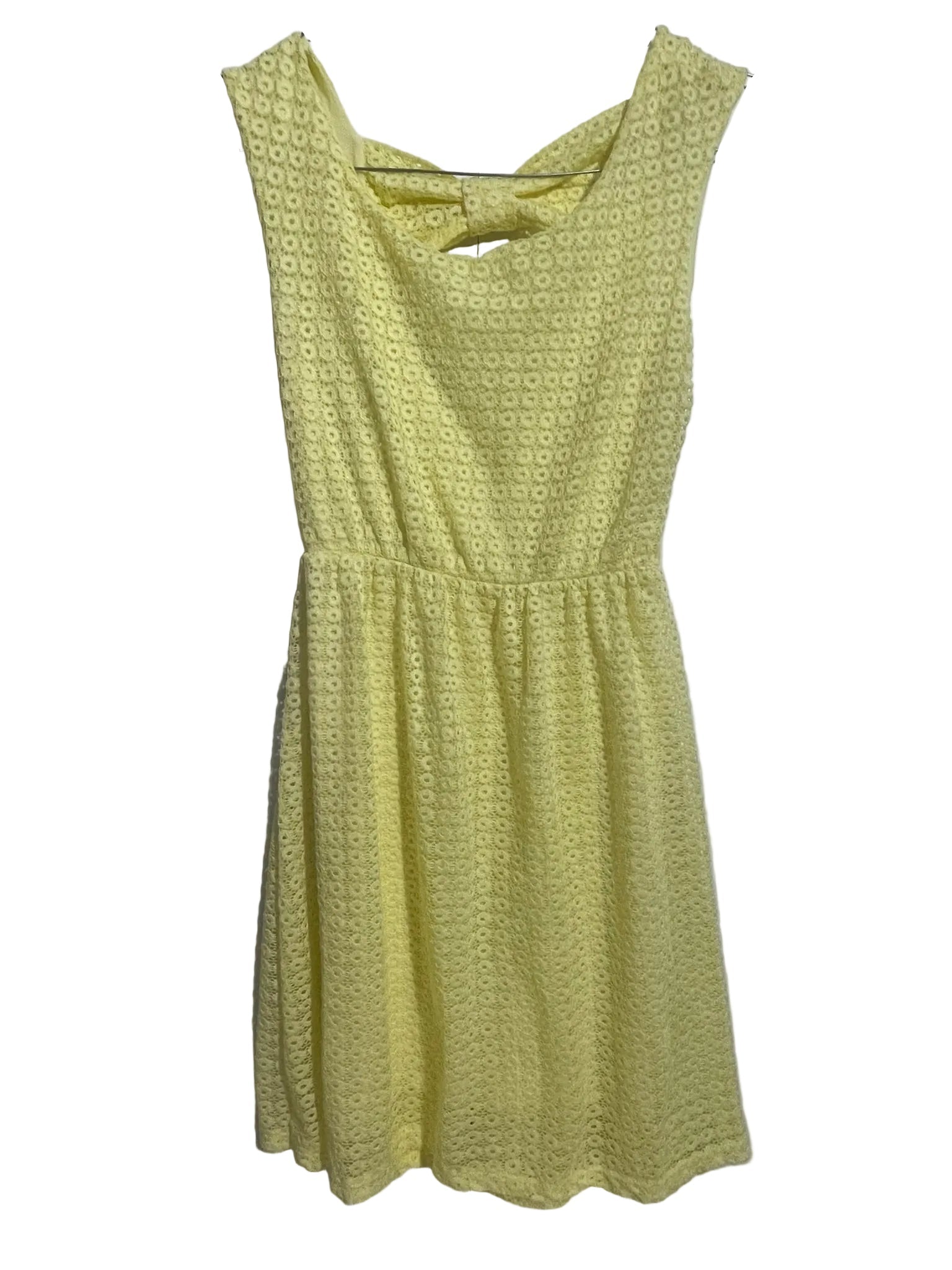 Robe Jaune Broderie Anglaise