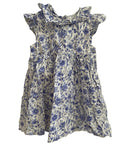 Robe Fille Fleurs Bleues Voile