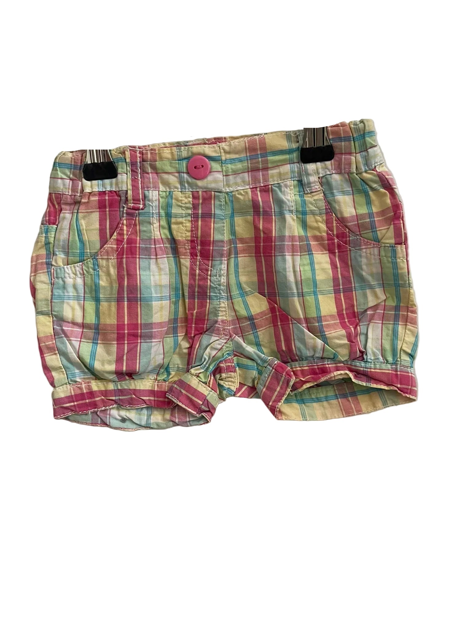 Short Fille Madras Pastel