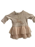 Robe Tutu Bébé Beige Cerf Sequins