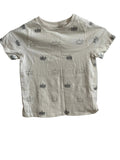 T-shirt Blanc Couronnes Paillettes