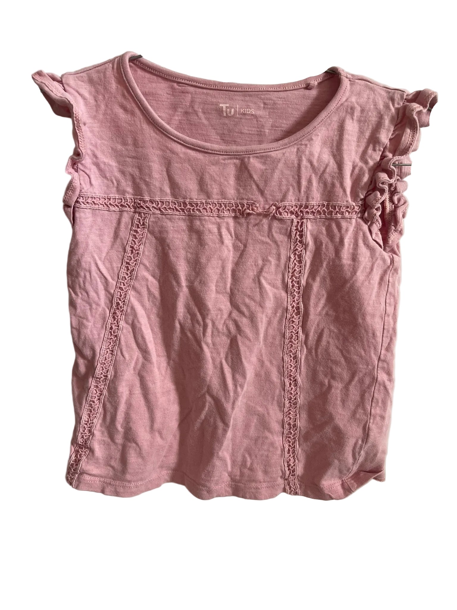 T-shirt Rose Dentelle Volants Tu Kids