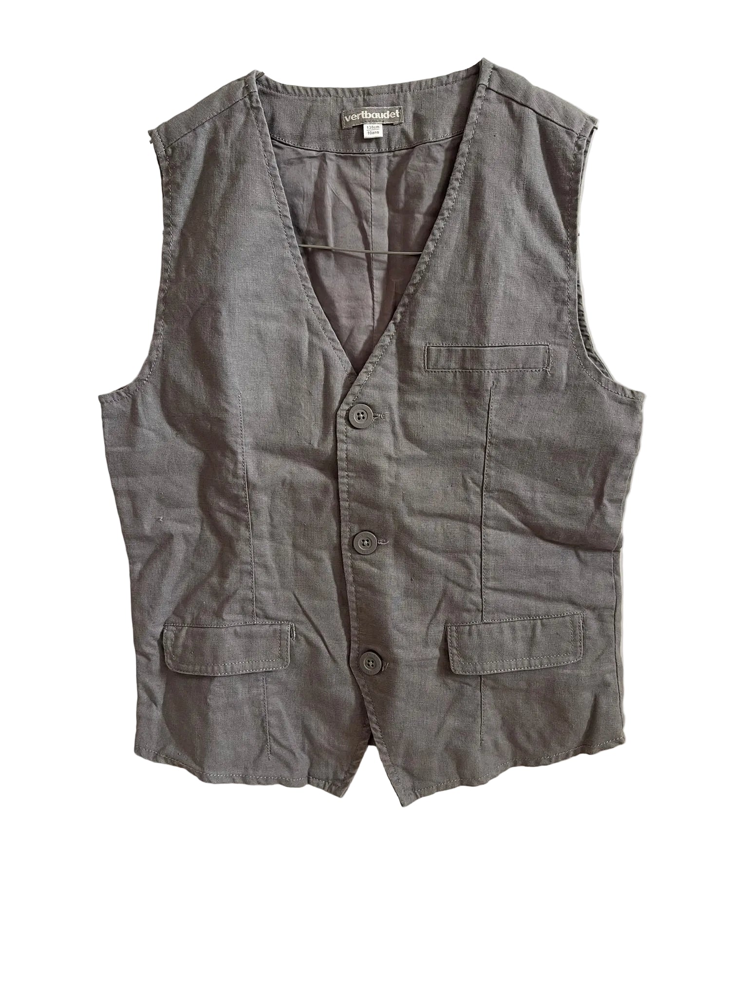 Gilet Gris Lin Vertbaudet Garçon