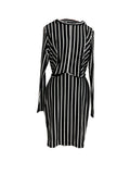 Robe rayée noire et blanche Reserved