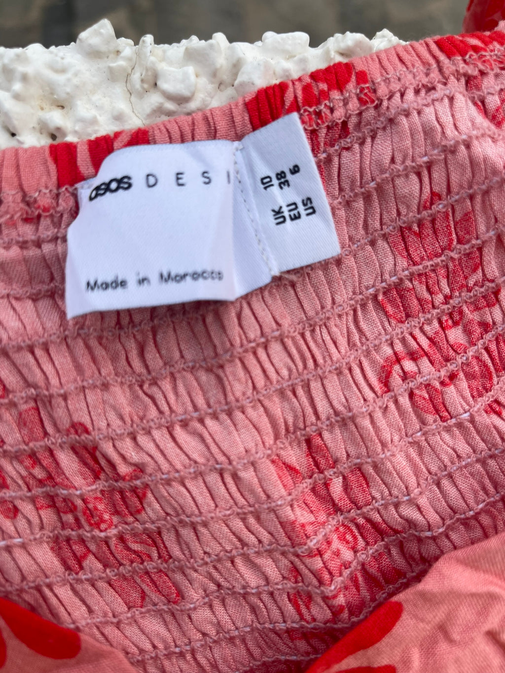 Robe Longue Bimatière Rouge Pois et Fleurs