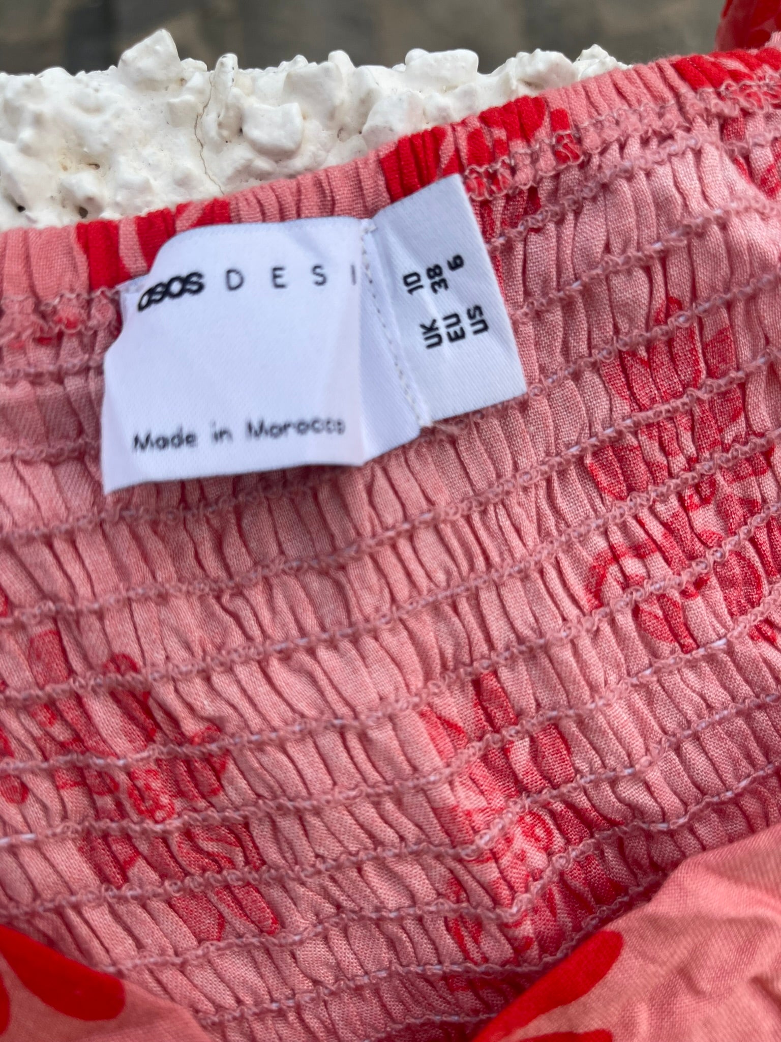 Robe Longue Bimatière Rouge Pois et Fleurs