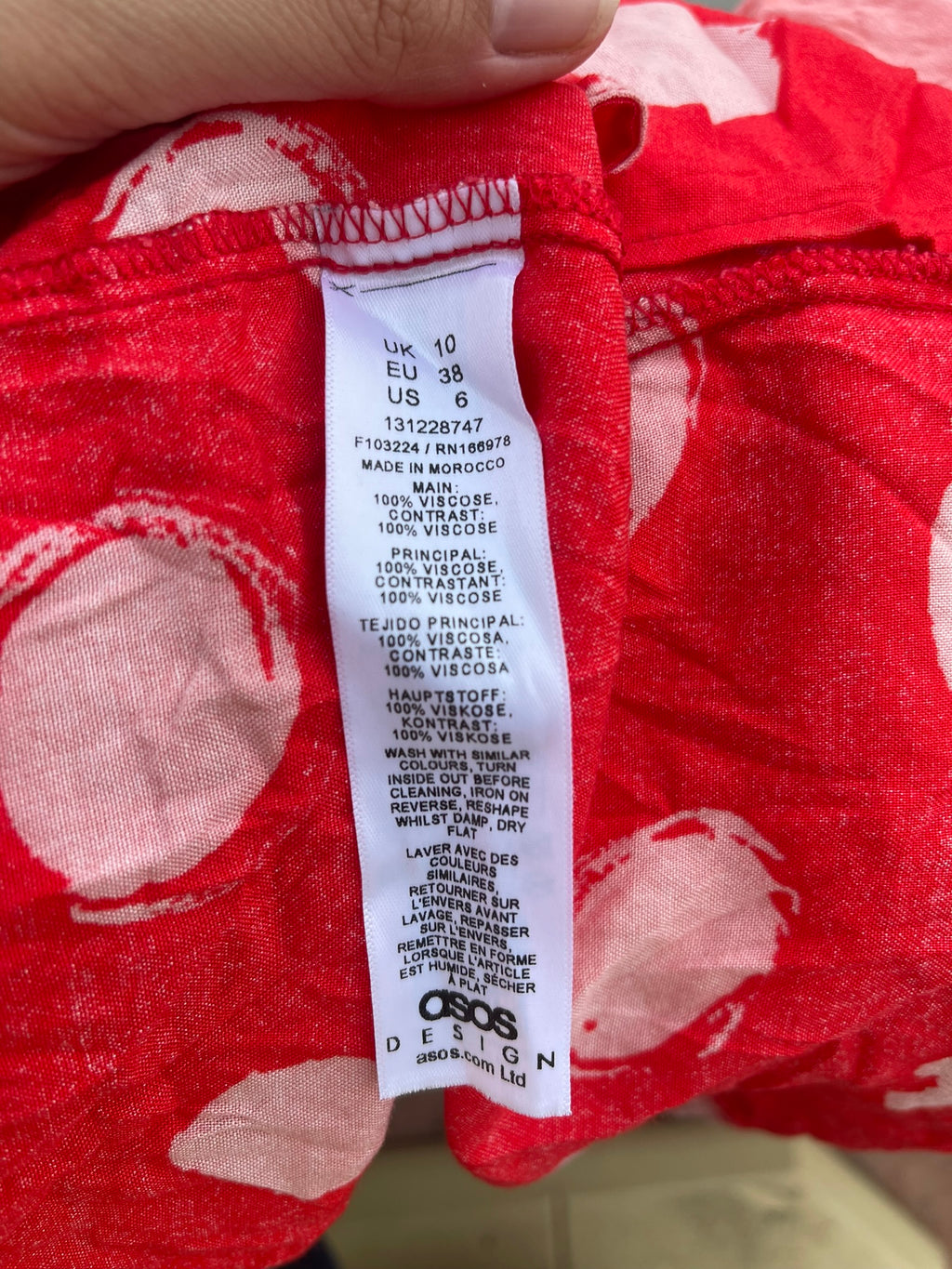 Robe Longue Bimatière Rouge Pois et Fleurs