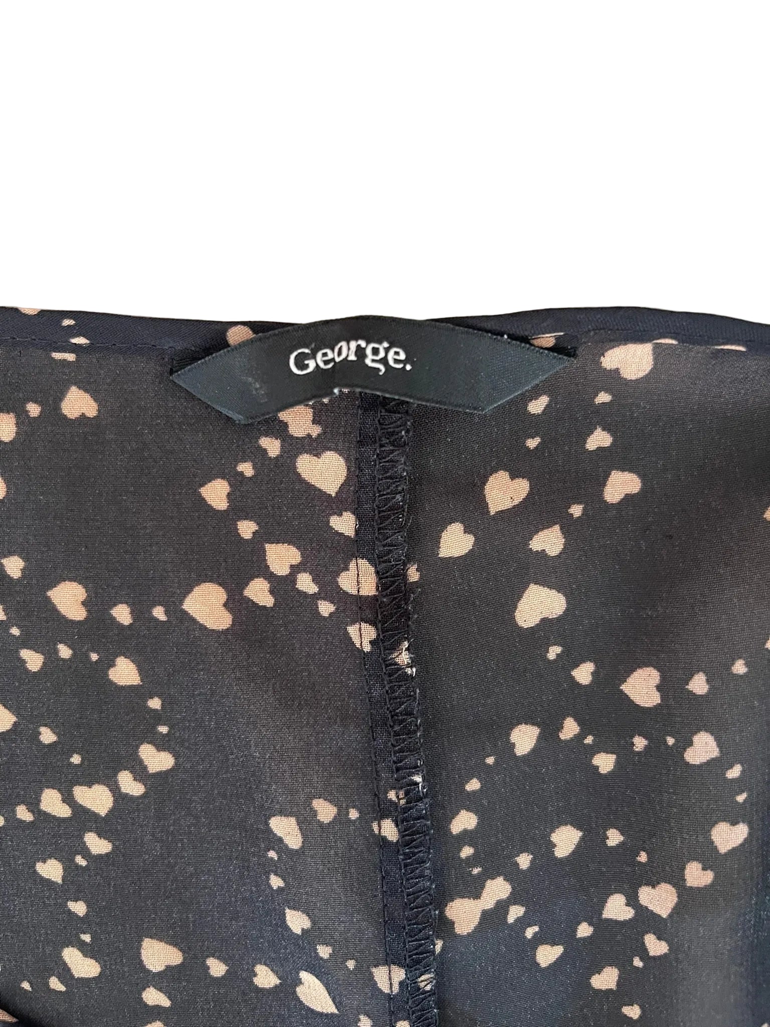 Robe Noire Transparente Petits Cœurs Beiges - vue 3