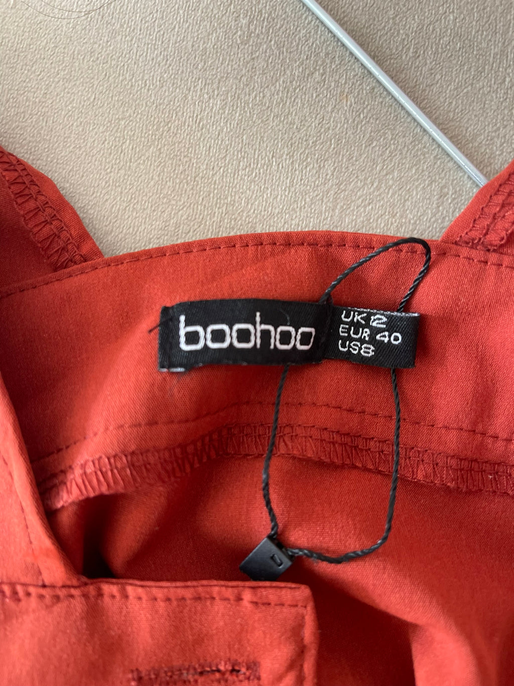Robe Salopette Terracotta Boutonnée Dos Nu