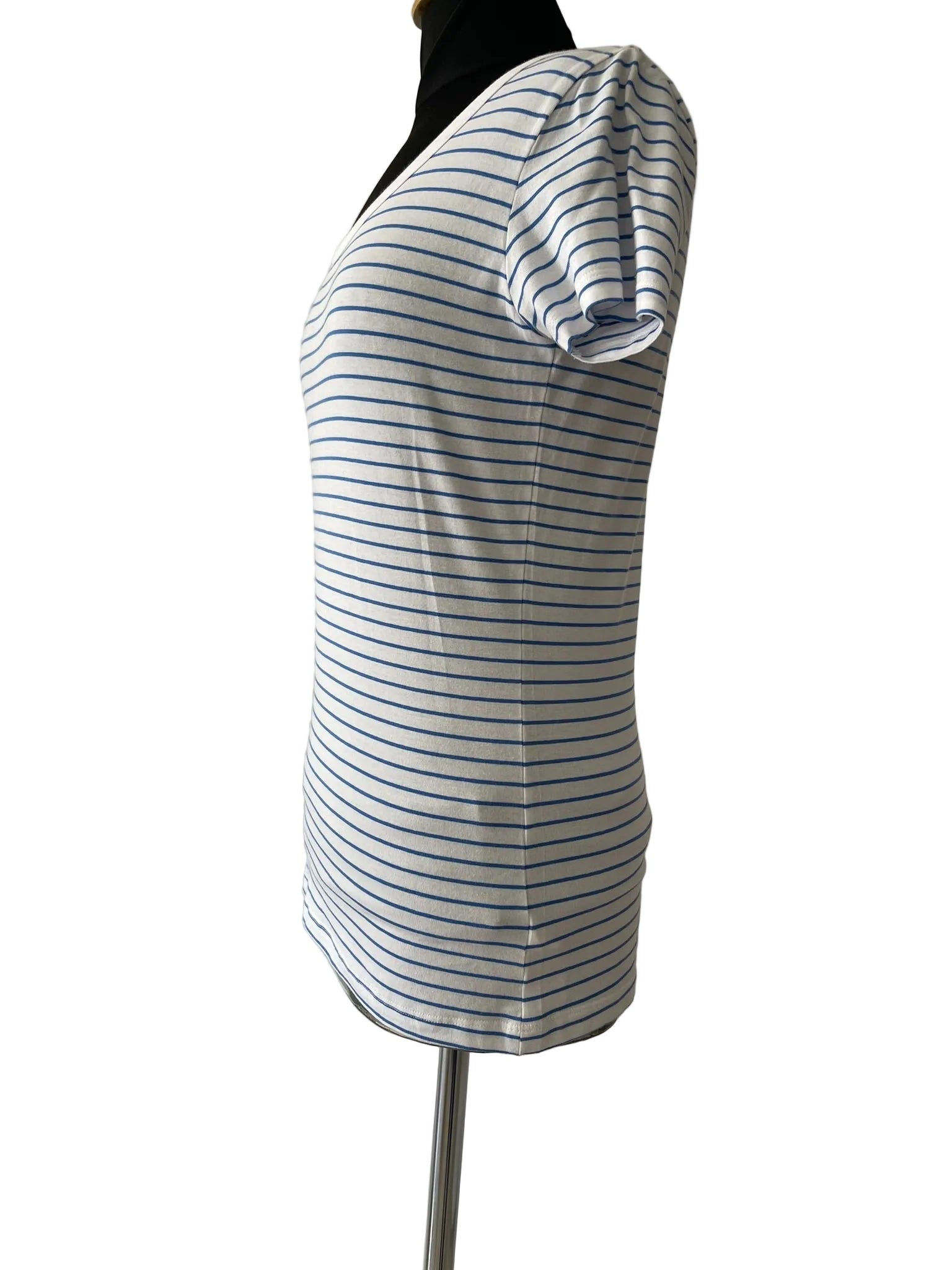 T-shirt Rayures Bleu Blanc Marinière - vue 2