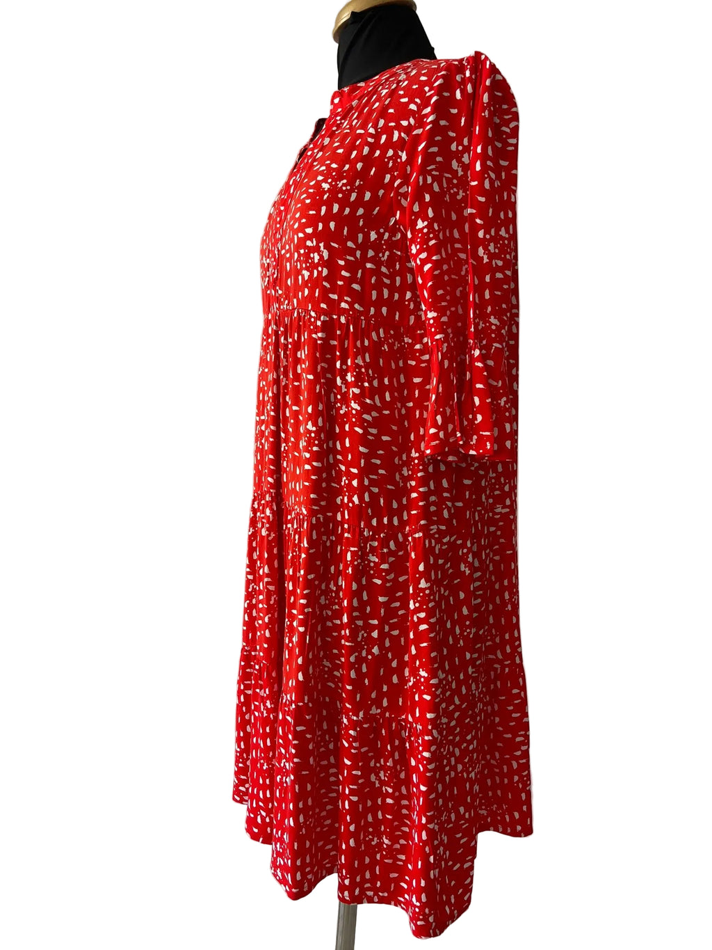 Robe Longue Florale Doré Rose Bustier Volant - vue 2