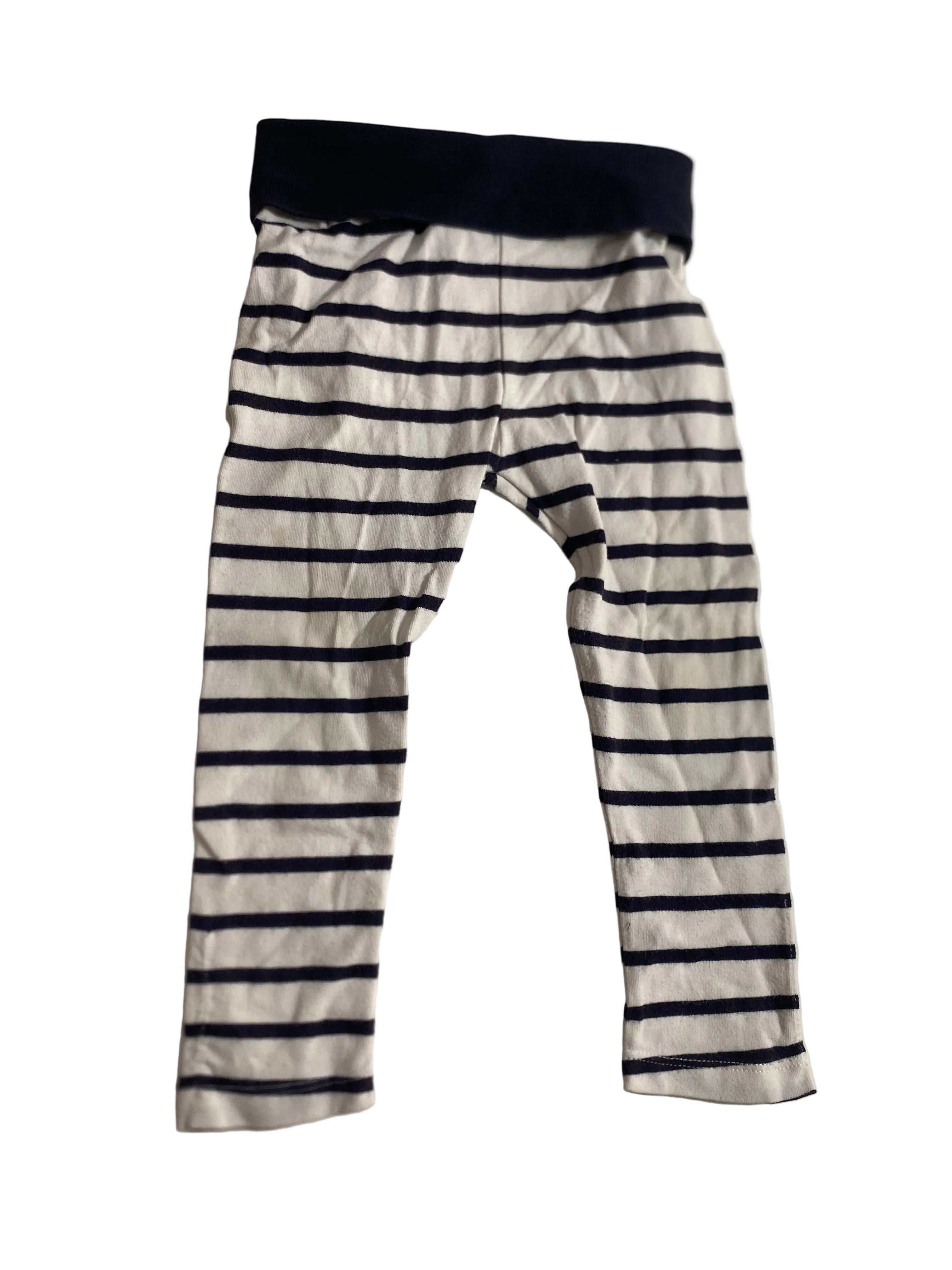 Legging rayé marinière écru & marine