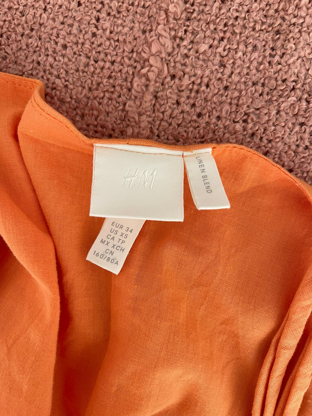 Mini robe à bretelles croisées – Terracotta