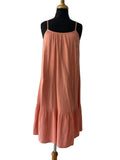 Robe Bleue Fleurie Bretelles Froncées Volant