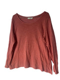 T-shirt rayé terracotta Indigo Collection