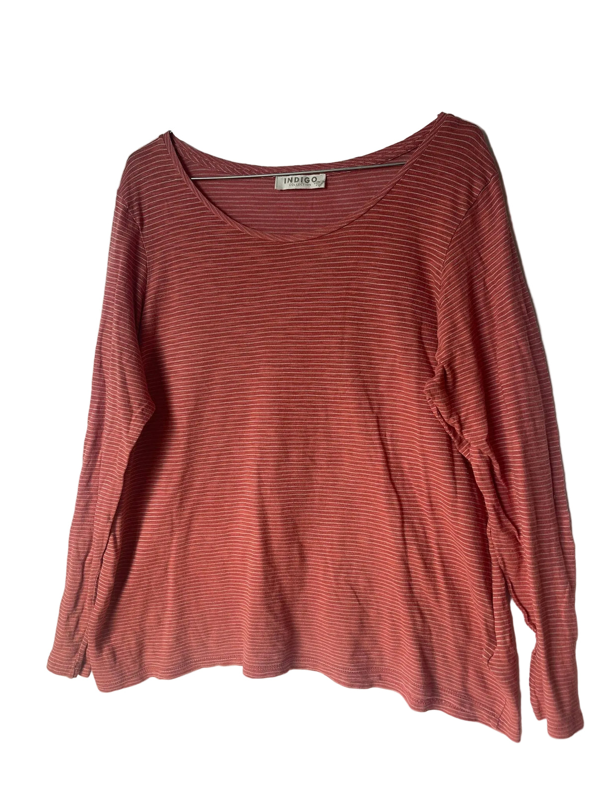 T-shirt rayé terracotta Indigo Collection