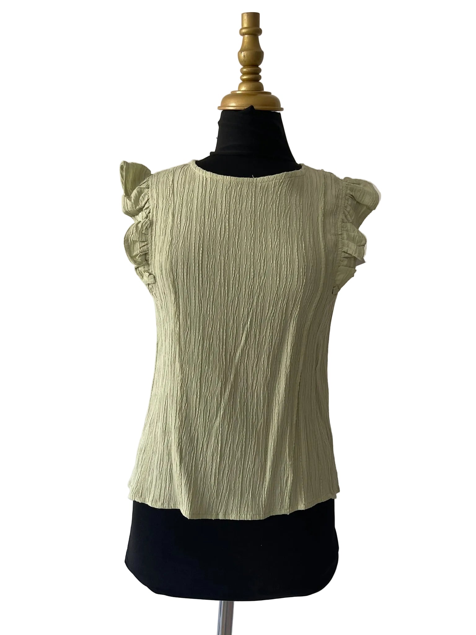 Top Vert Pastel Texturé