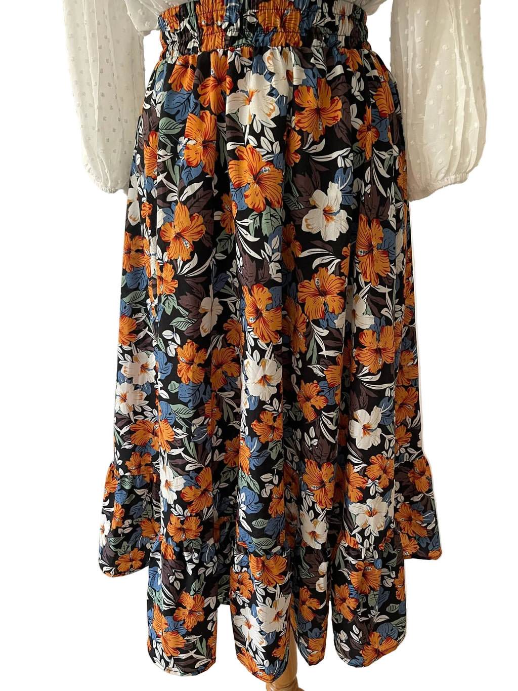 Jupe Longue Bohème à Imprimé Floral