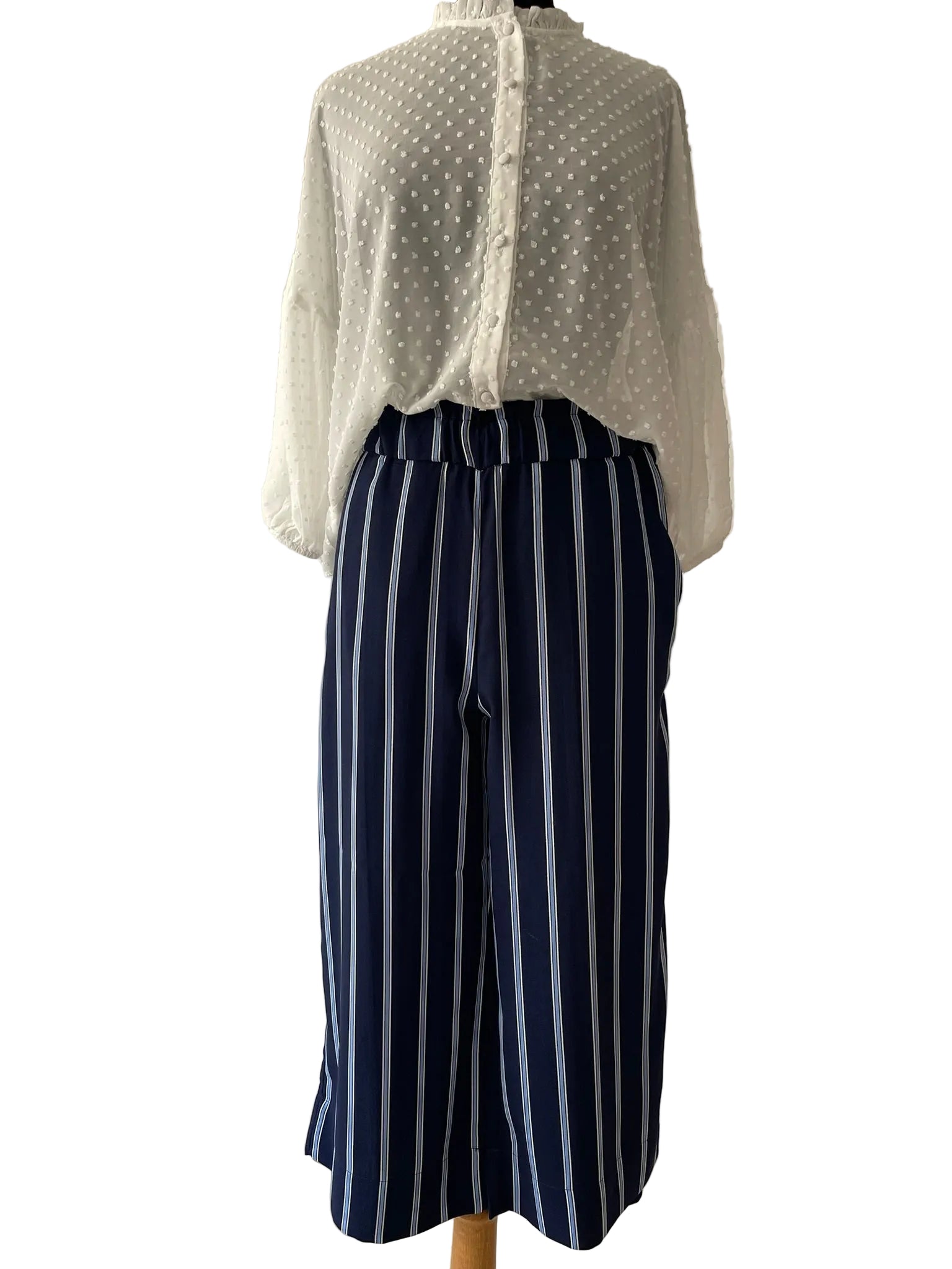 Pantalon Large Rayé
