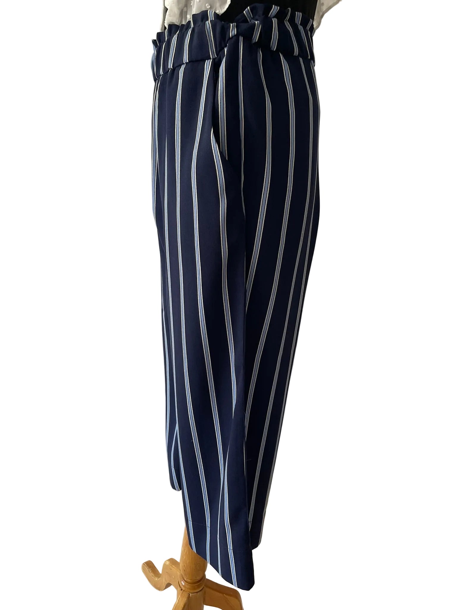 Pantalon Large Rayé