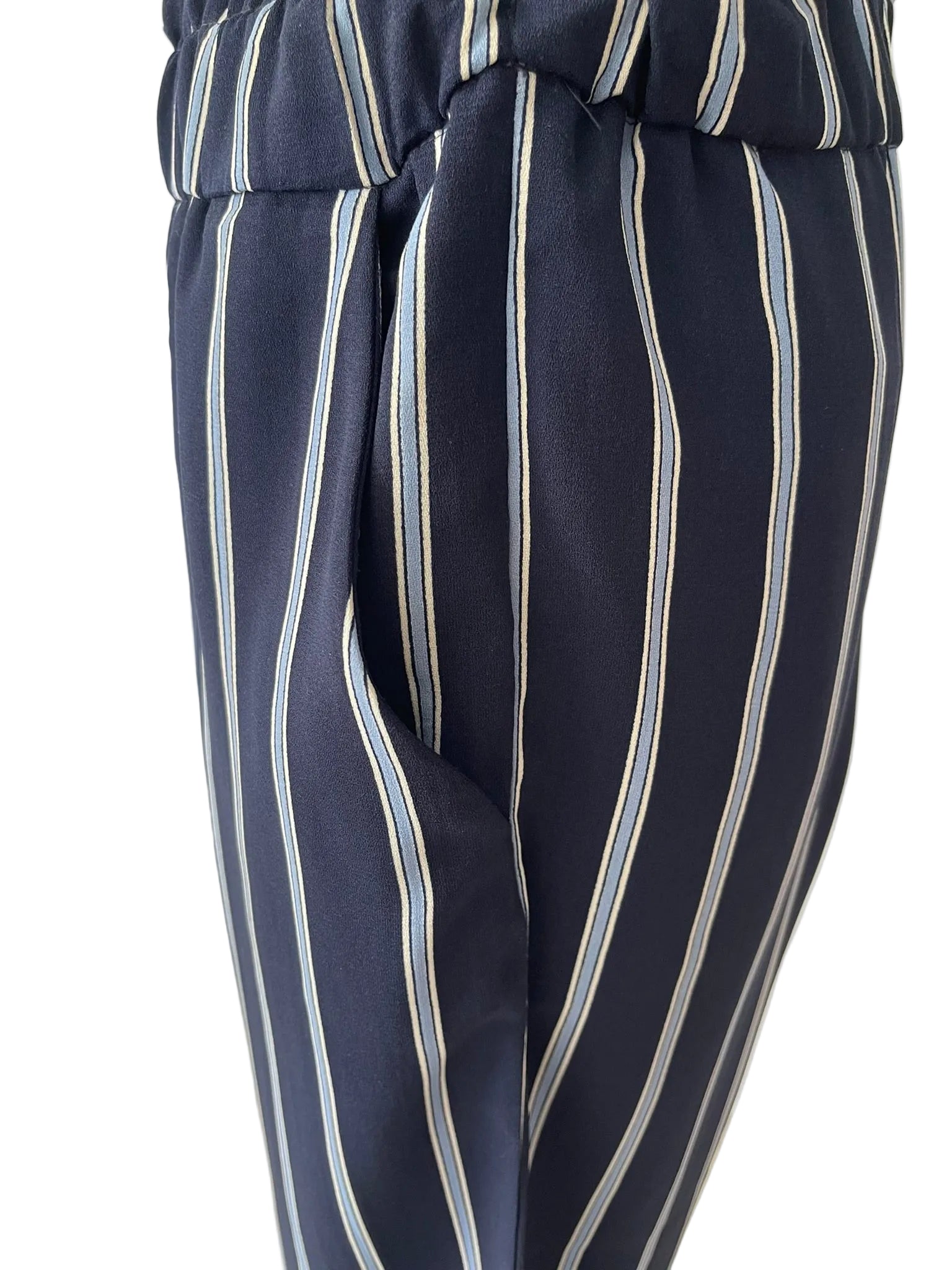 Pantalon Large Rayé