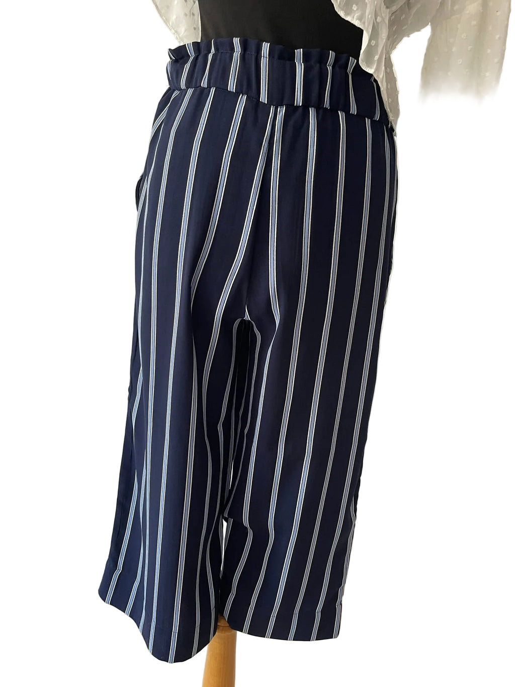 Pantalon Large Rayé