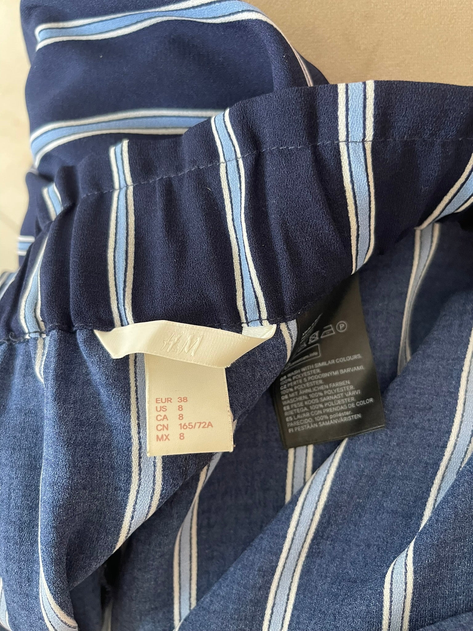 Pantalon Large Rayé