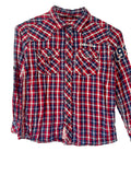 Chemise à carreaux garçon – Rouge, Bleu & Blanc