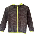 Veste de sport zippée enfant – Anthracite & Jaune fluo