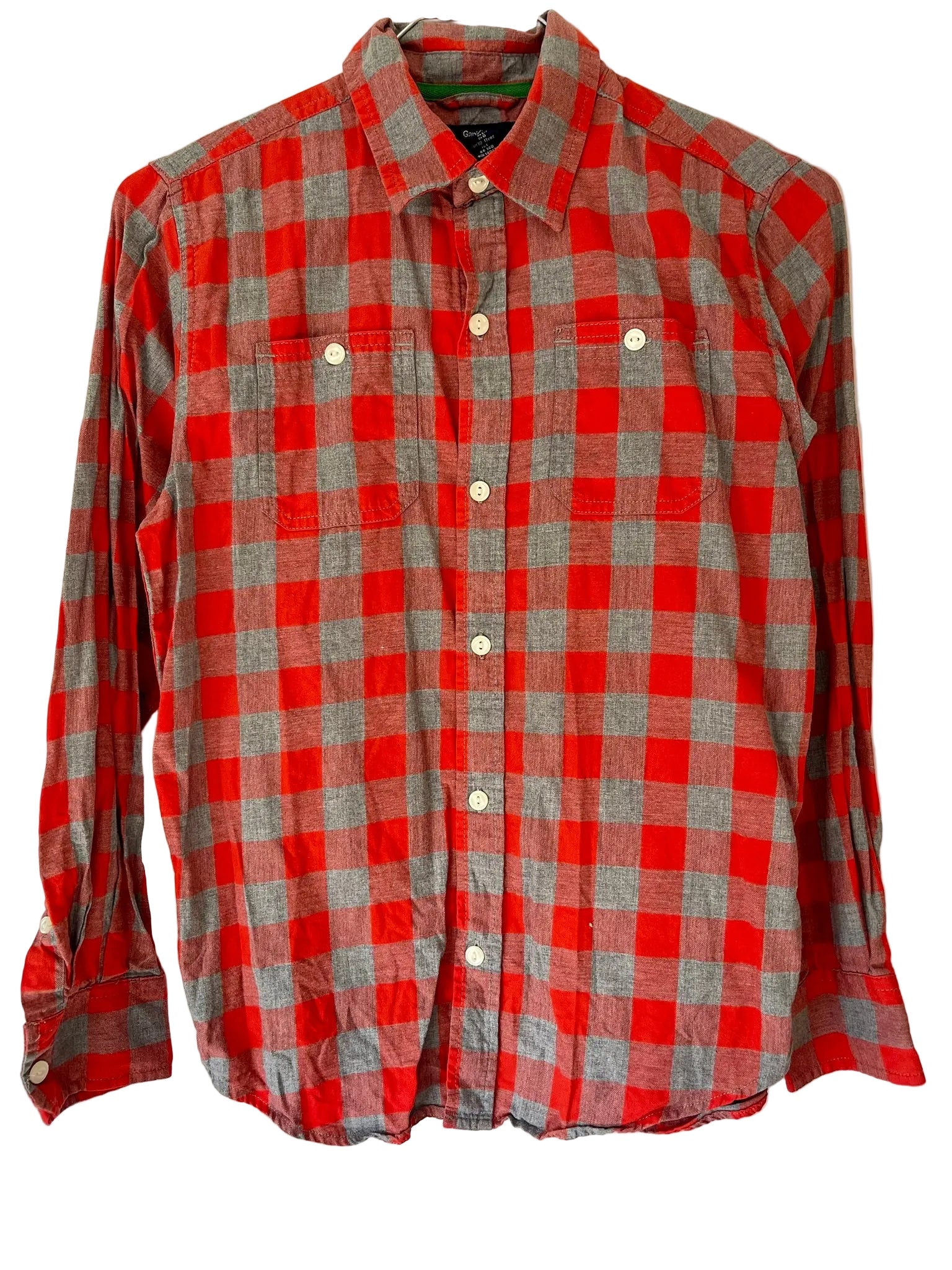 Chemise à carreaux – Rouge & Gris