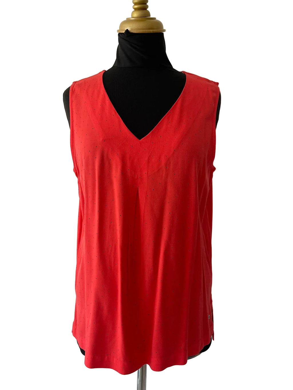 Top Fluide Rouge Plumetis