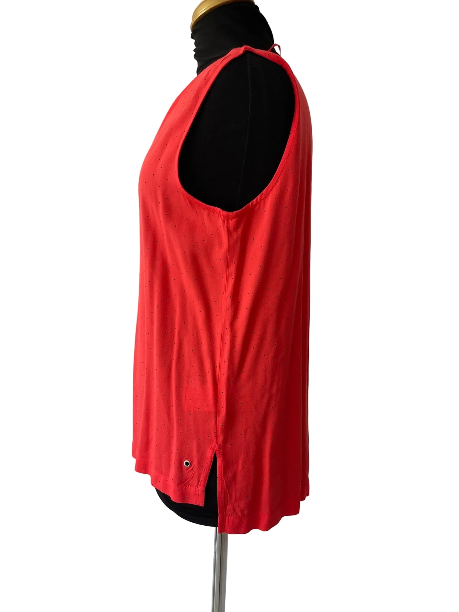 Top Fluide Rouge Plumetis