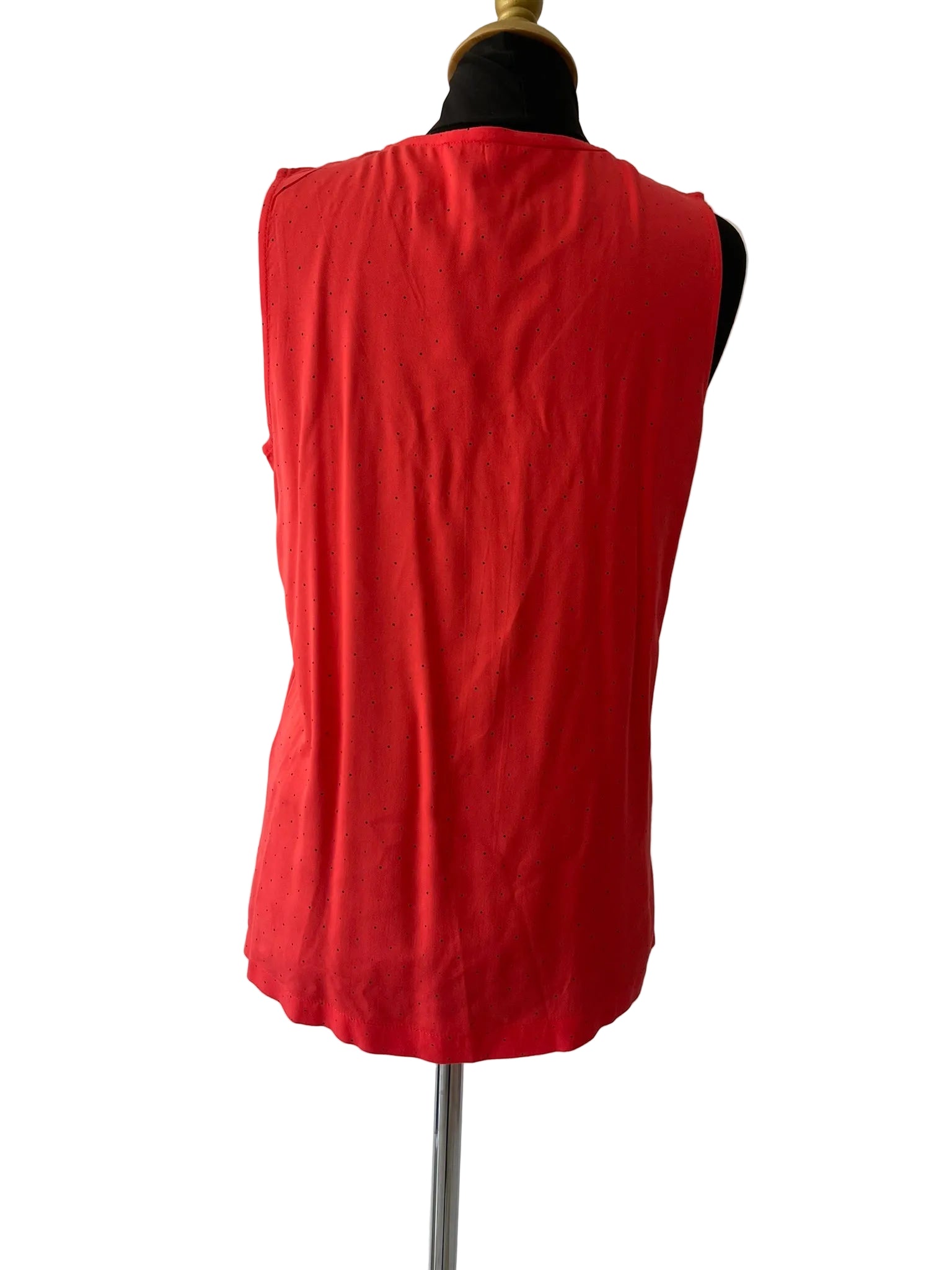 Top Fluide Rouge Plumetis