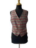 Gilet tartan multicolore imprimé équitation