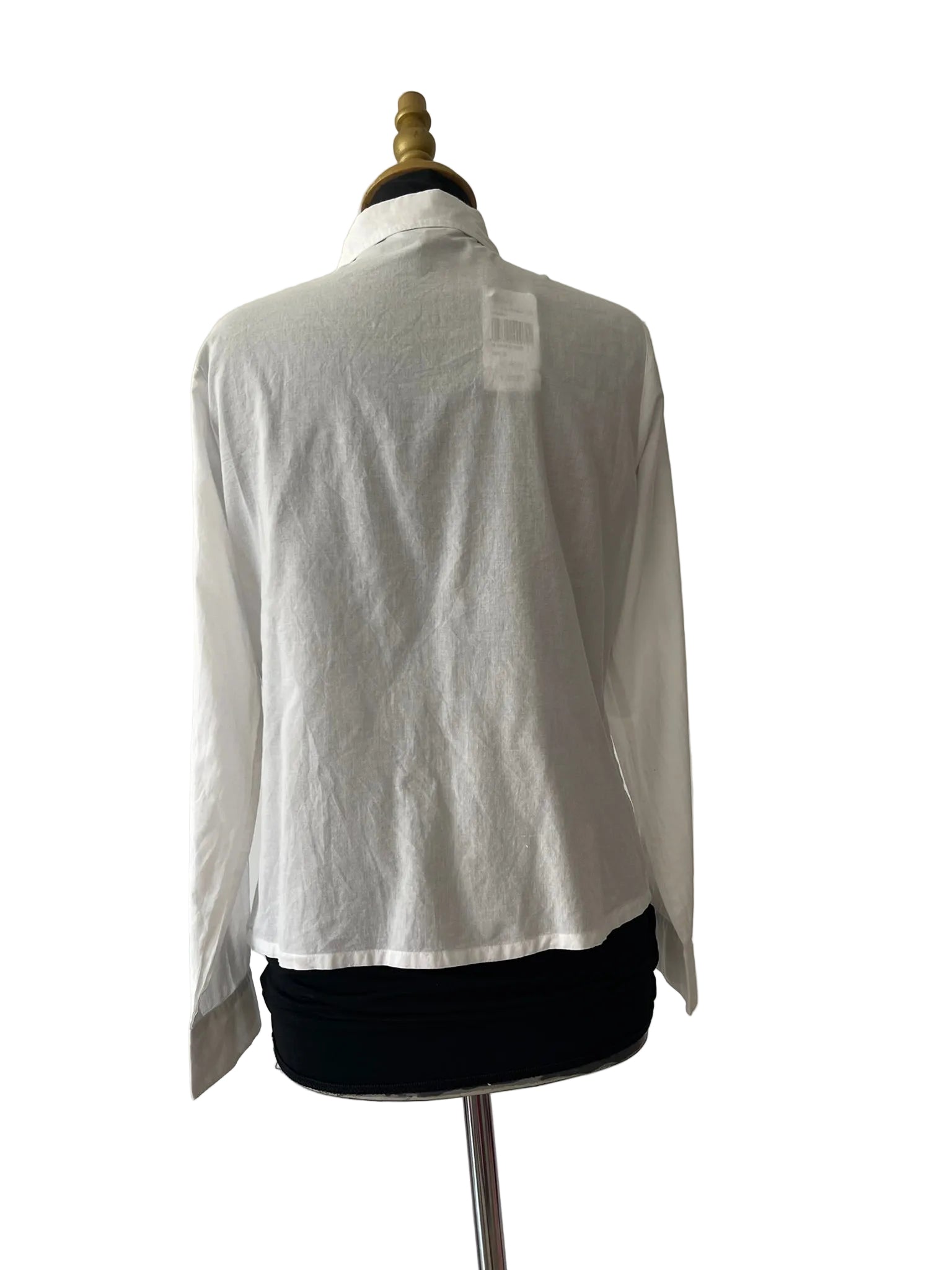 Chemise blanche brodée fleurs