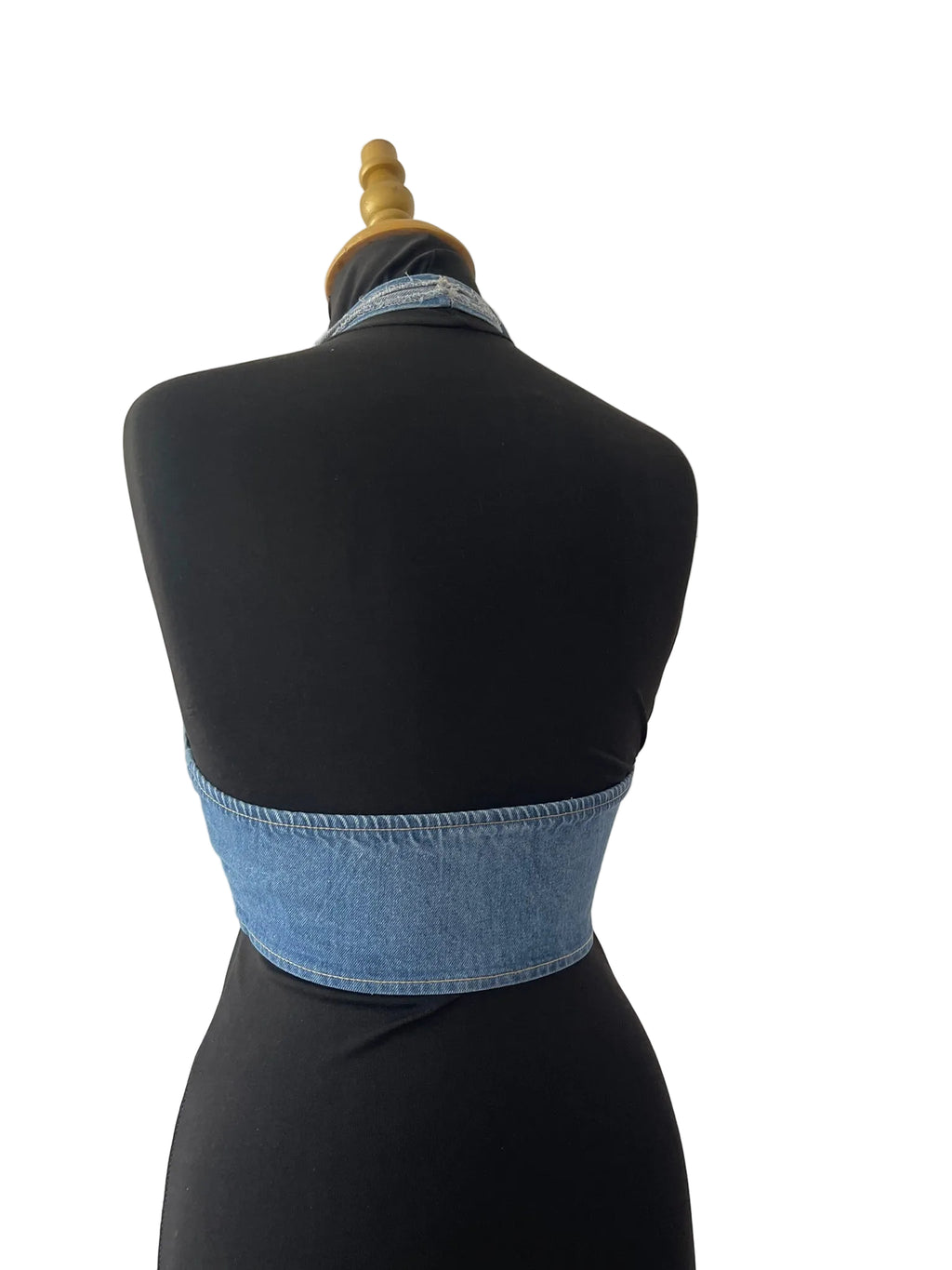 Crop-top dos nu en jean