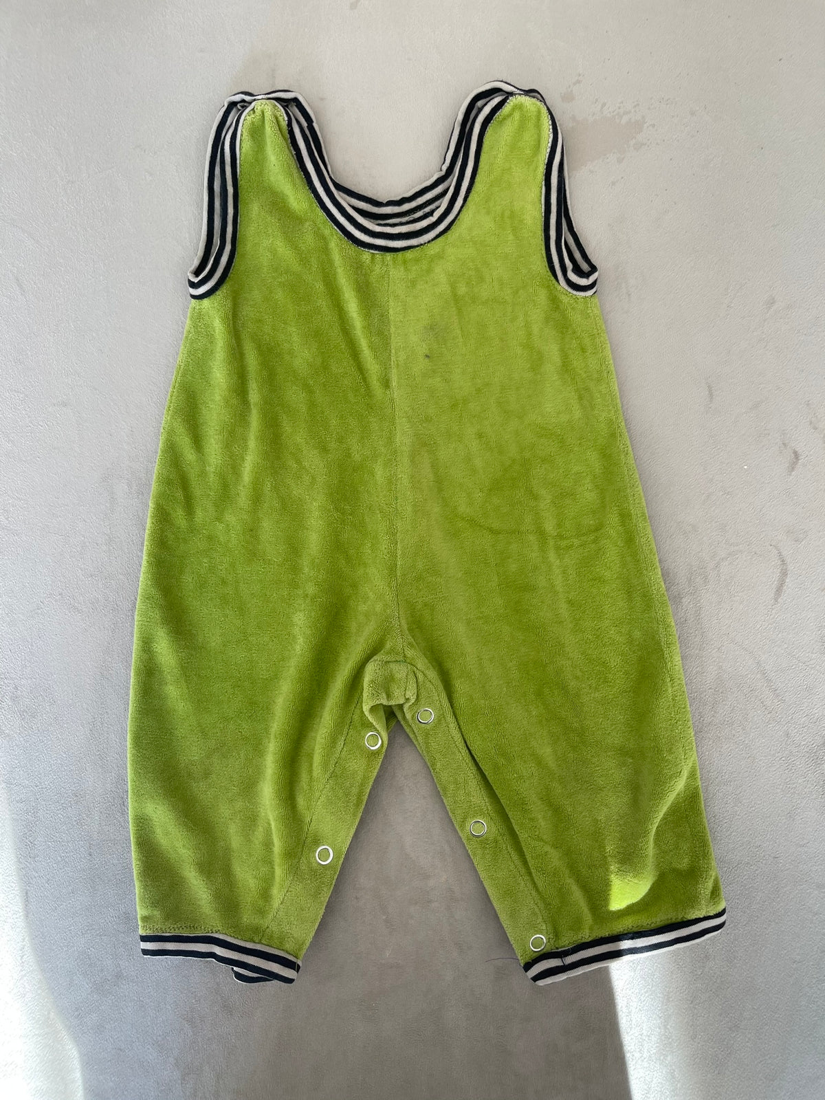 Salopette courte éponge vert anis